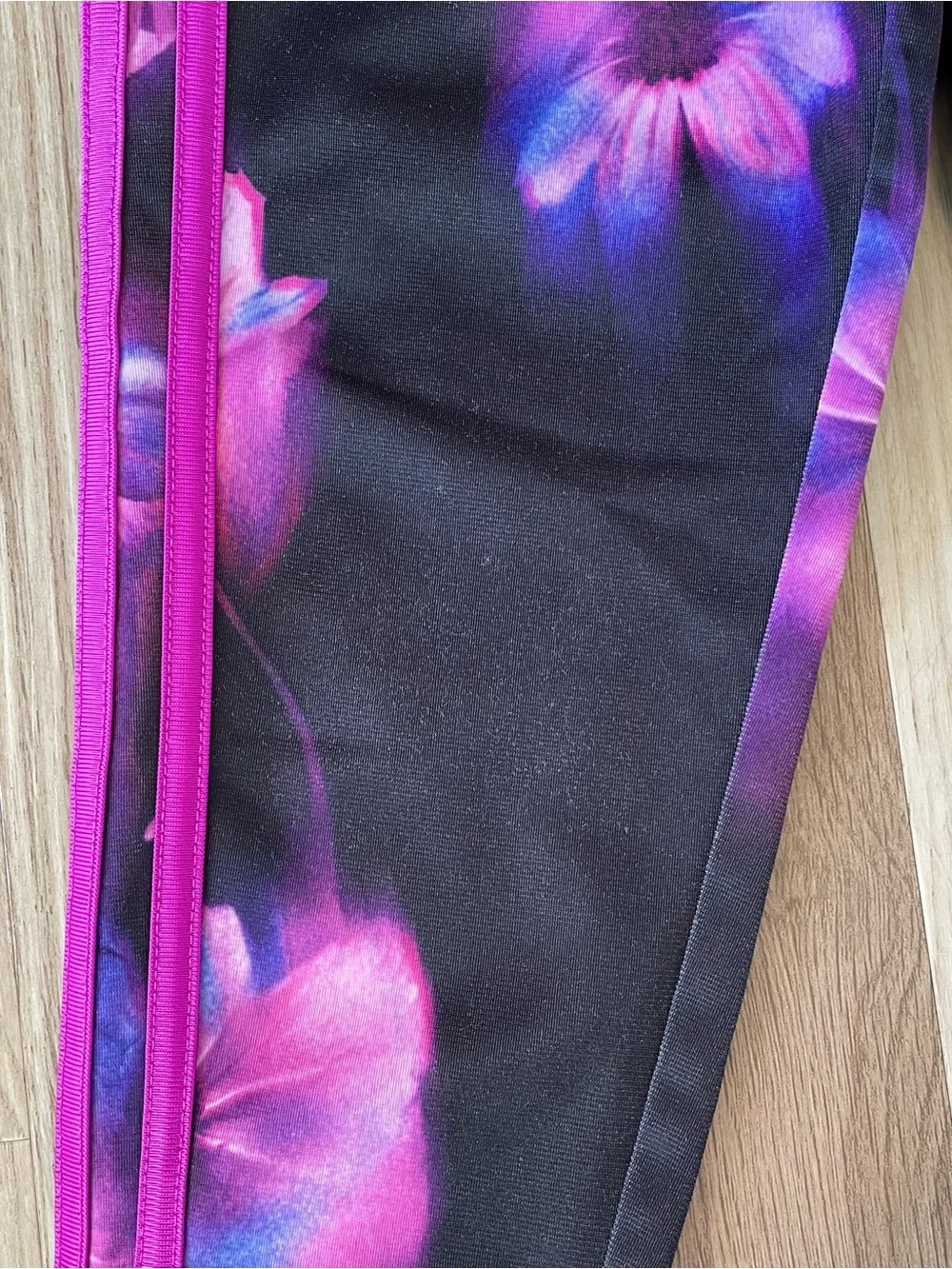 Adidas Girl 4 Floral Tricot Jogger Pants Watercolor Black Active Sport Blokecore